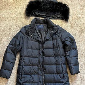 Landsend Women's Down Winter Coat Large/Tall Black